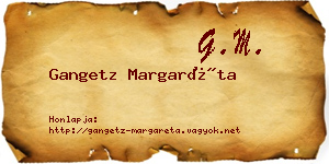 Gangetz Margaréta névjegykártya